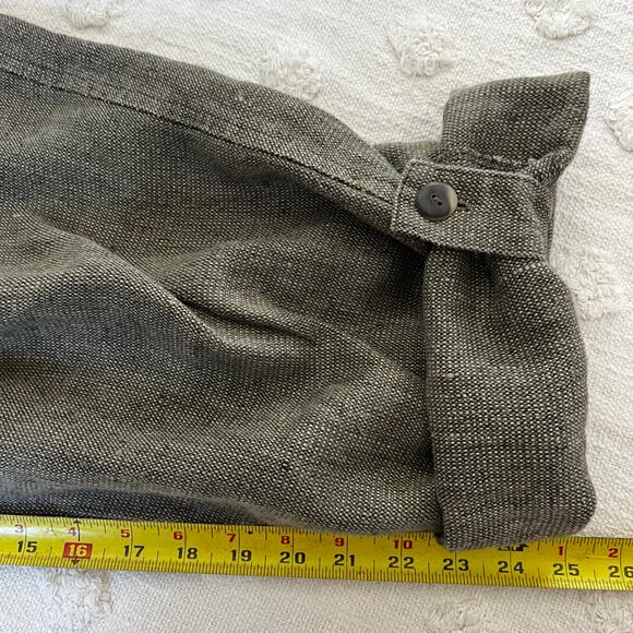 Vintage Flax by Jeanne Engelhart Green Brown Knit Trouser Pants High Rise Size M - Picture 9 of 9